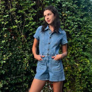 NWT Sailor Romper in Lily Blue